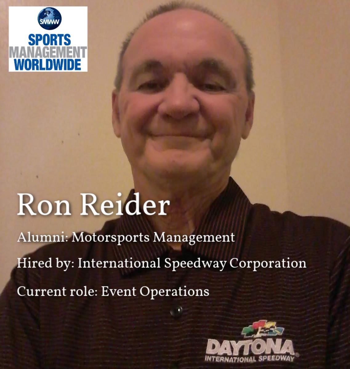 #SMWWsuccess Ron Reider joins International Speedway Corporation